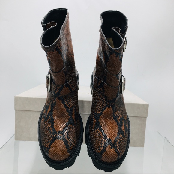 Jimmy Choo Youth II Snake Printed Leather Women’s Boots - Picture 11 of 16